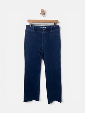 Betabrand Pull On Bootcut Jeans Medium Indigo Blue Wash High Rise Waist